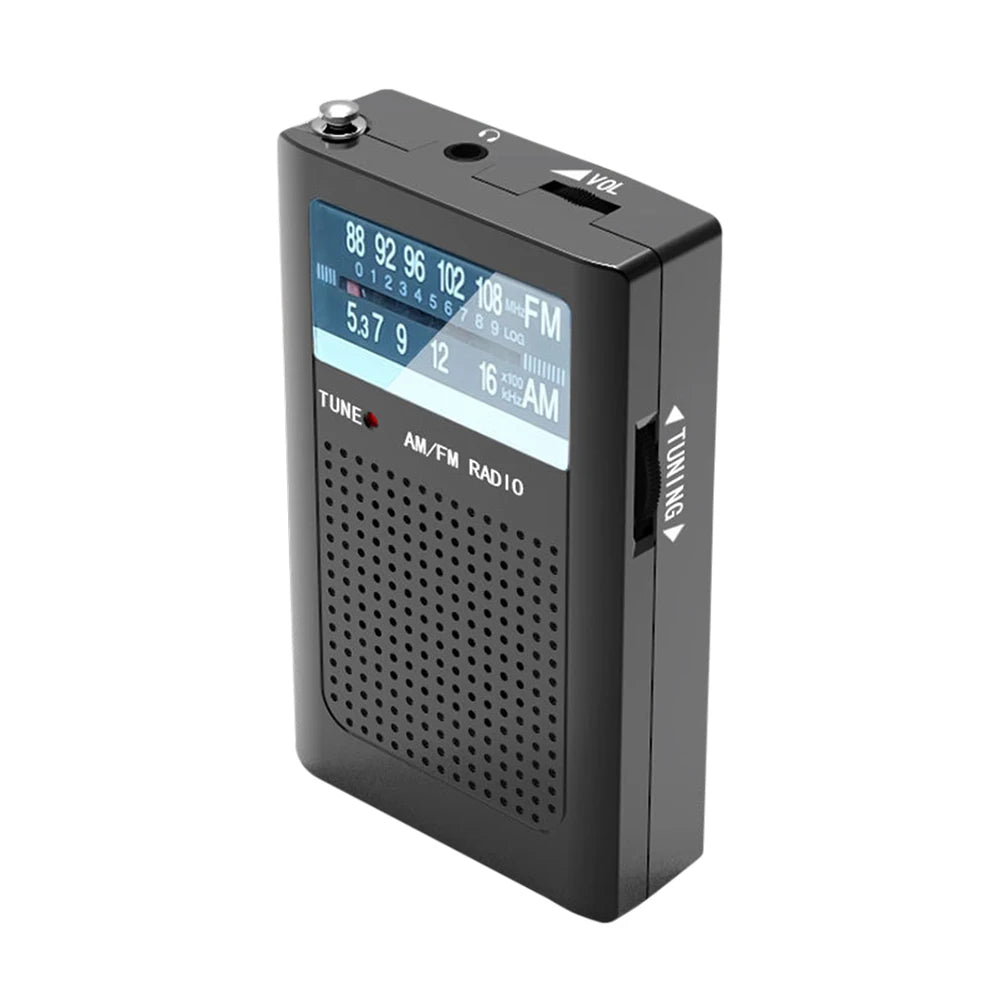 AM FM Battery Radio Pocket Radios Dual-channel Stereo Built-in Antenna Radio for Elderly Gifts Manual Channel Selection