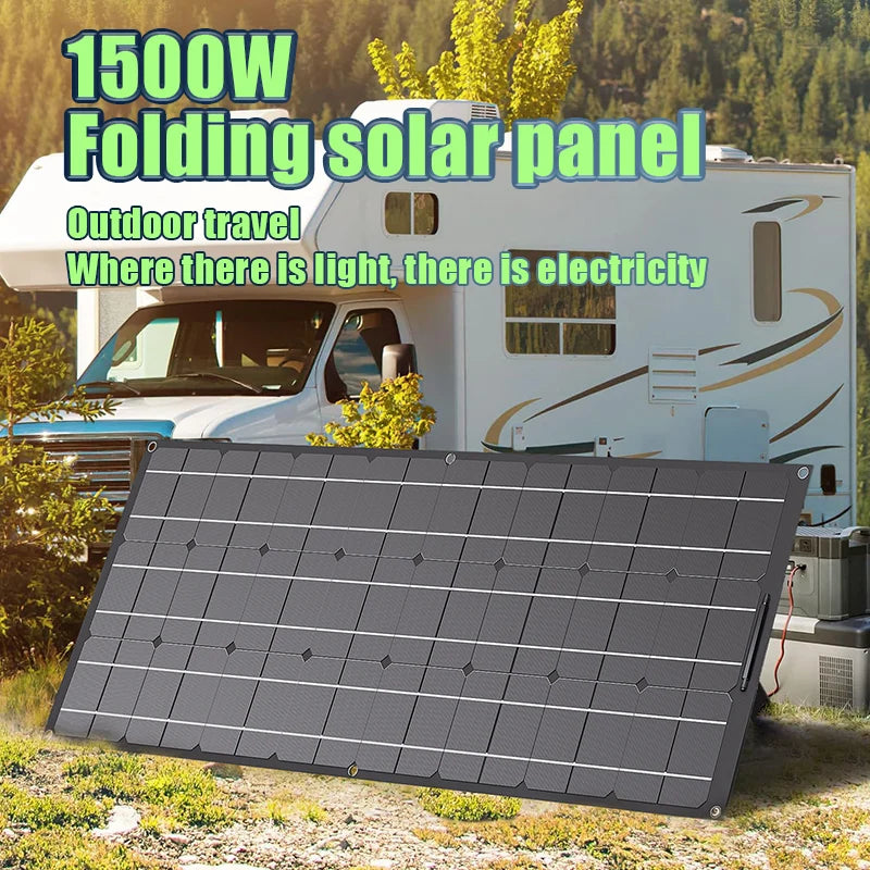 1500W 3000W Solar Panel 1000W Solar High Efficiency Portable Power Bank Flexible Charging Outdoor Solar Cells For Home Camping