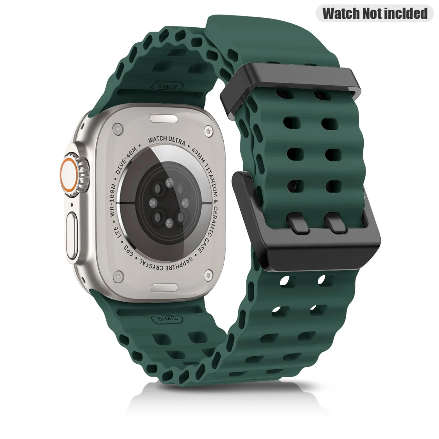 Sports Silicone Watch Strap For Apple Watch Ultra 2 49mm 46mm 45mm 44mm Watchband For iWatch Series 10 9 8 7 se Band Bracelet 