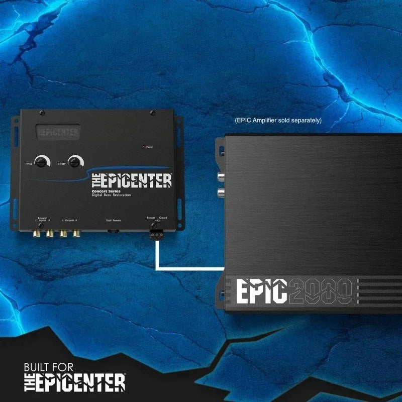 EPICENTER Digital Bass Restoration Control Processor, Car Audio Bass Booster Enhancer with Wired Remote Control (Black)