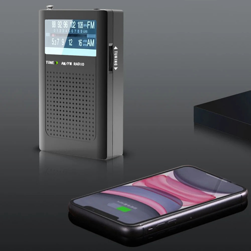 AM FM Battery Radio Pocket Radios Dual-channel Stereo Built-in Antenna Radio for Elderly Gifts Manual Channel Selection