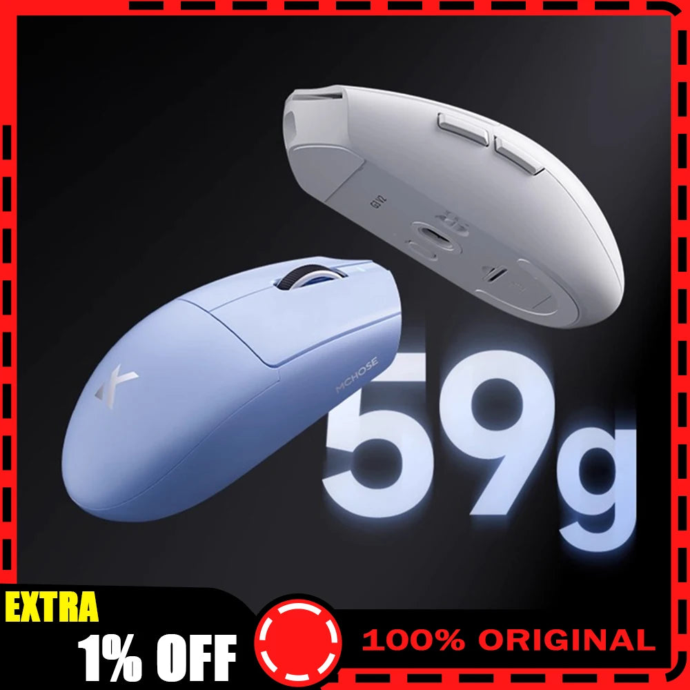 MCHOSE G3 V2 Gaming Mouse Tri-mode Wireless Paw3311 Sensor Lightweight Ergonomics Esports Wireless Mouse Pc Gamer Accessories