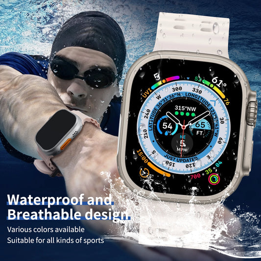 Sports Silicone Watch Strap For Apple Watch Ultra 2 49mm 46mm 45mm 44mm Watchband For iWatch Series 10 9 8 7 se Band Bracelet 