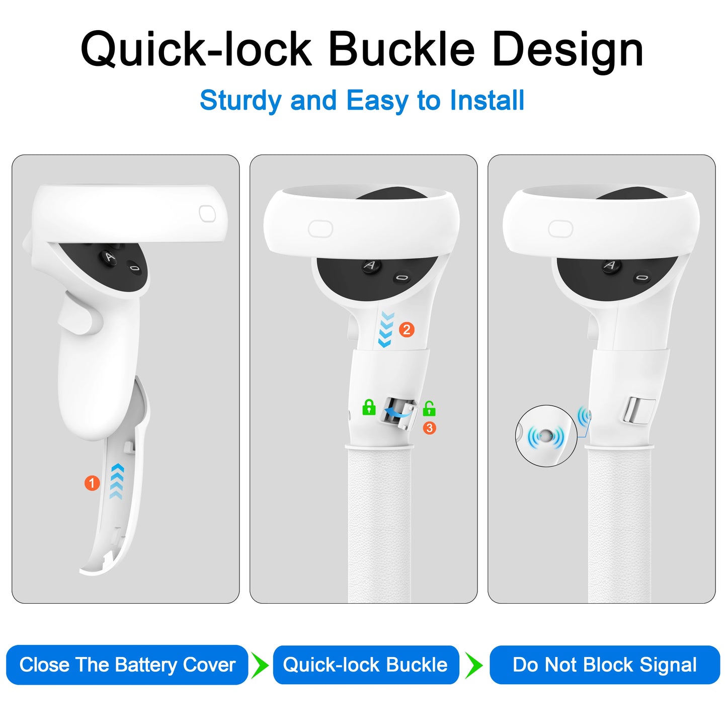 Controller Extensions VR Gorilla Long Arms Grips for Meta Quest 2/3/3S Saber Golf Club Baseball, Enhance VR Game Experience 