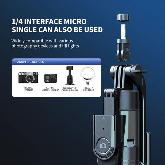 New 2.15M 360 ° rotation Handheld gimbal for cellphone camera with Bluetooth shutter,Wireless Selfie Stick Phone Holder