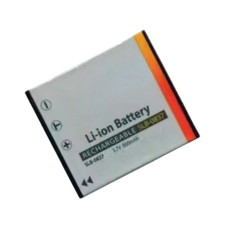 New 3.7V 860mAh High Quality Camera Battery SLB0837 SLB-0837 SLB 0837 + Charger for For SAMSUNG Digimax NV3 NV7 I5 I6 I50 L60
