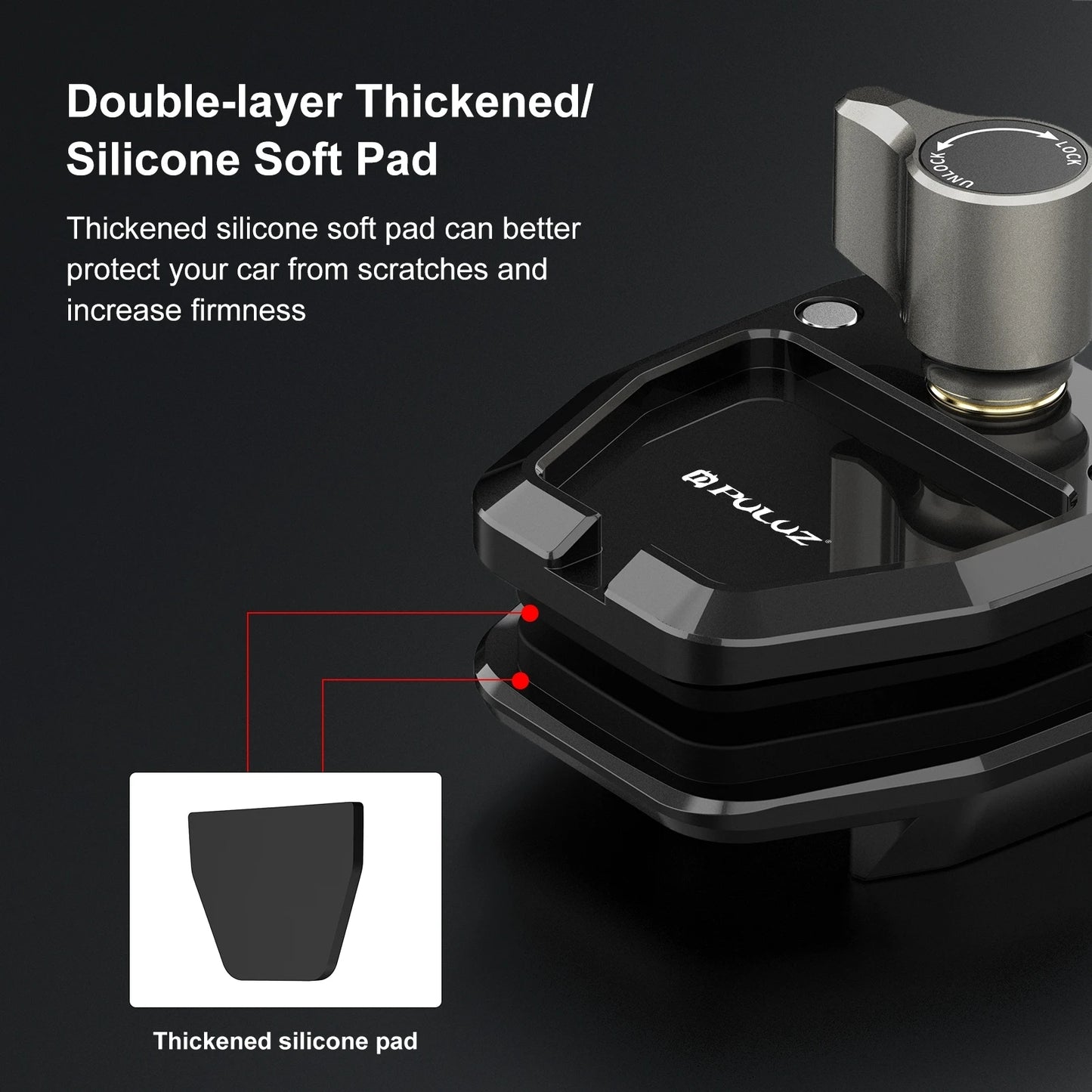 PULUZ Motorcycle Windshield Action Camera Mount Clip for GoPro Hero12 Black/DJI Osmo Action 4/ Insta360 X4/Ace Pro Action Camera