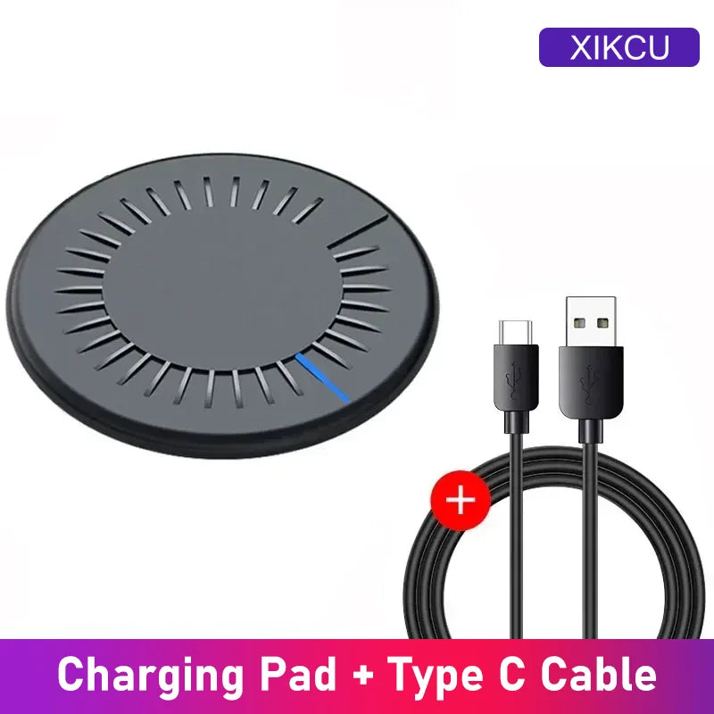 Wireless Charger Pad for Samsung Galaxy S24 S23 S22 iPhone 16 15 14 13 Pro Max Xiaomi Earphone Fast Induction Charging Station