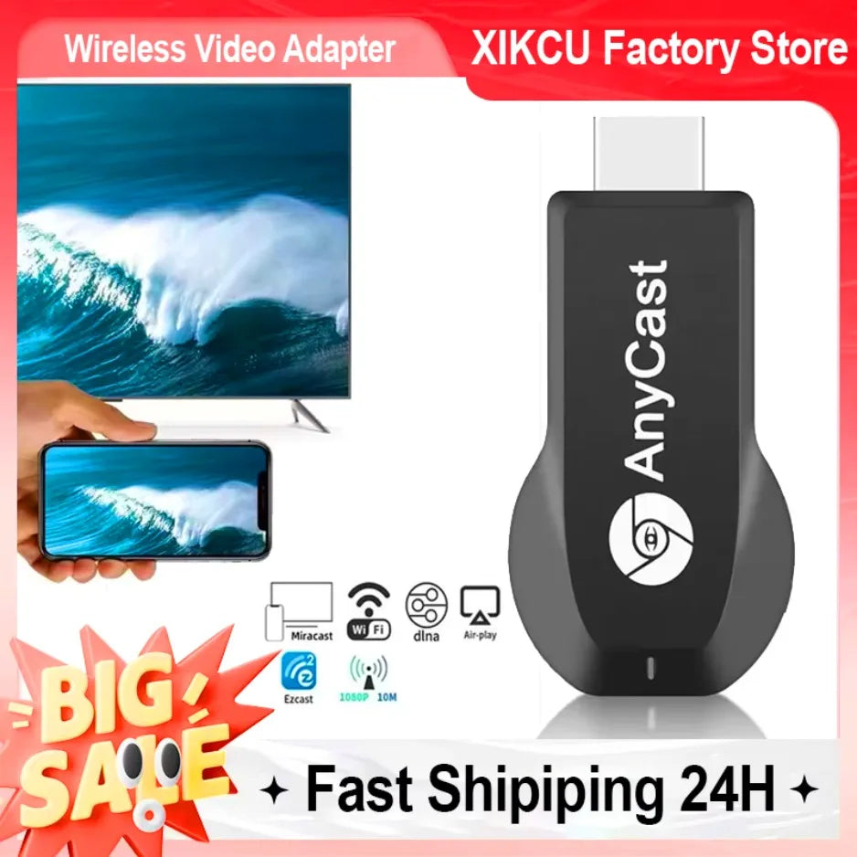 XIKCU M2 Plus Wireless WiFi Display 4K 1080P HDMI-compatible TV Dongle Receiver for DLNA Airplay Miracast for AnyCast for IOS