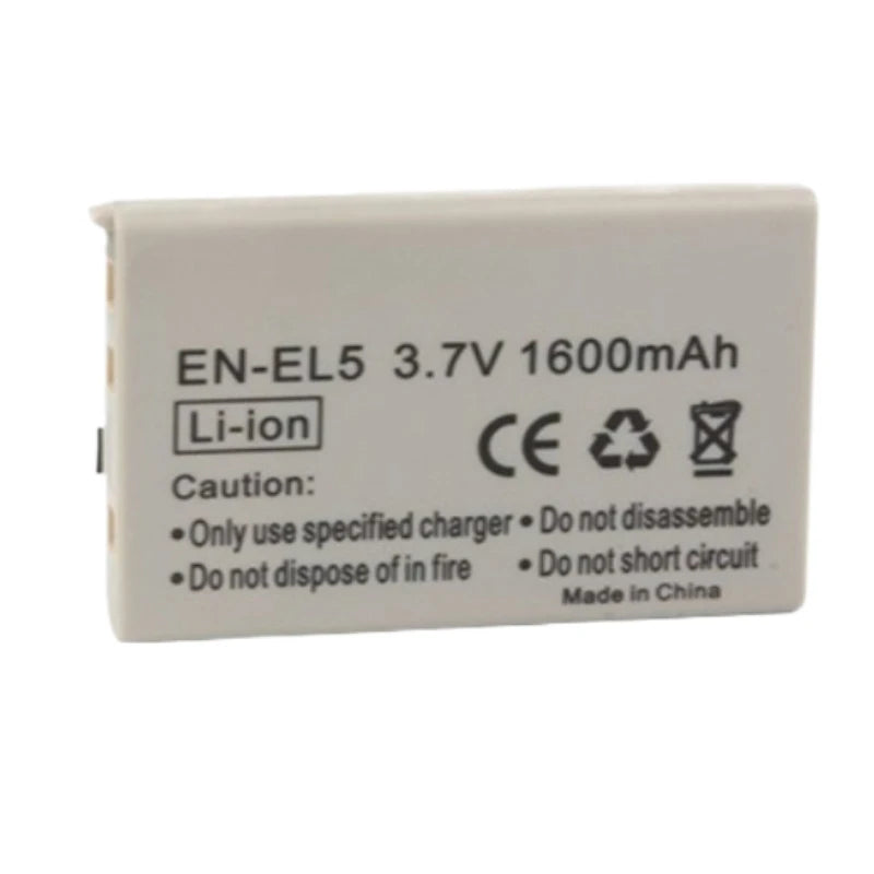 New EN-EL5 ENEL5 3.7V 1600mAh Replacement Camera Battery with charger for Nikon Coolpix P500 P5000 P5100 P6000 3700 4200 P530