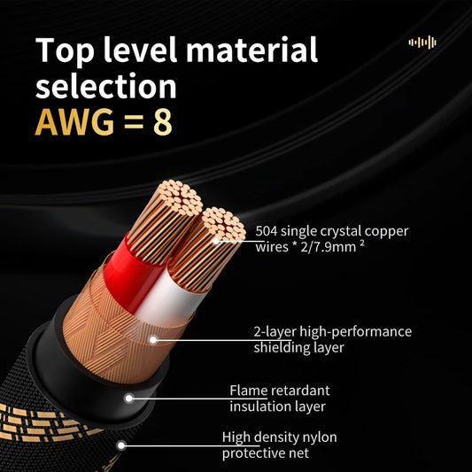 TODN 1 pair speaker cable high end hifi audio cable 6N OCC speakers CABL replaceable banana plug Yplug Connecting the amplifier