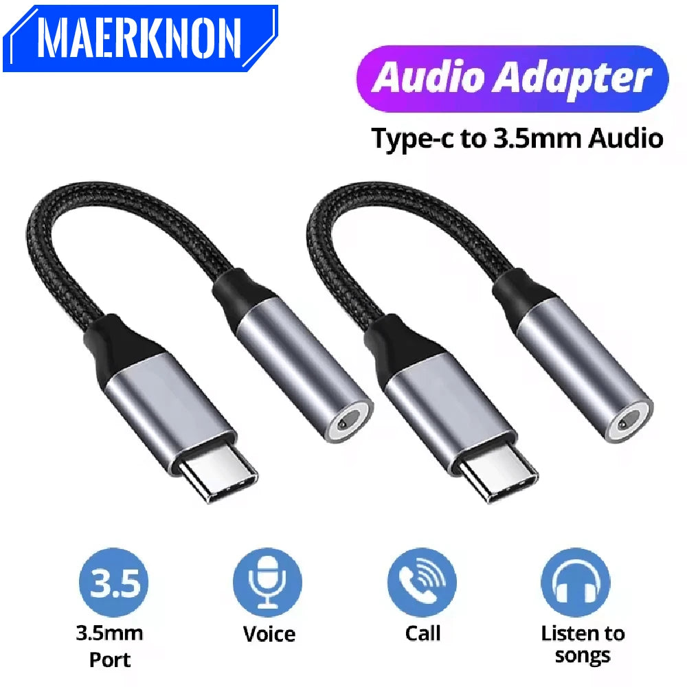 USB Type C to 3.5mm Jack Aux Adapter USB-C Earphone Audio Cable Converter For iPhone 15 Pro MAX Xiaomi 14 Samsung Galaxy Oneplus