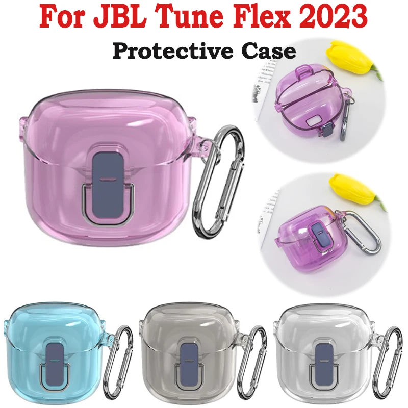 For JBL Tune Flex 2023 Wireless Earbuds Cover Bluetooth Earphone Washable Case Anti-drop Protective Sleeve Earphone Accessories