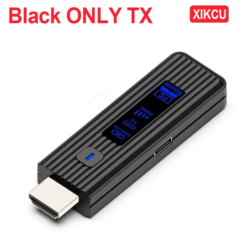XIKCU Wireless HDMI-Compatible Video Transmitter and Receiver Extender TV Stick Dongle Adapter For Camera Laptop To Projector TV