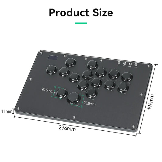 Haute42-COSMOX Leverless Controller Keyboard For PC/PS3/PS4/PS5 Switch Steam Fighting Gaming Joystick Support DIY Wallpaper