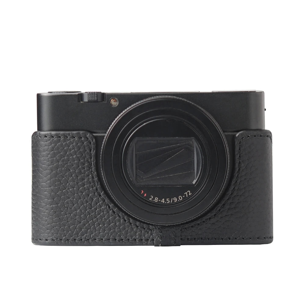 Genuine Real Leather Half Camera Case Bag Cover For Sony RX100M6 Case RX100 VI Case Camera Bag Photography Accessories