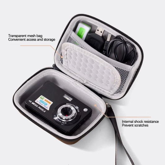 EVA Mini Camera Case Hard Shell Carrying Case Suitable for Sony Canon Fuji Samsung Ricoh Camera Case CCD Camera Storage Box