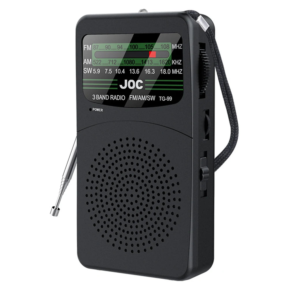 AM FM Battery Radio Pocket Radios Dual-channel Stereo Built-in Antenna Radio for Elderly Gifts Manual Channel Selection