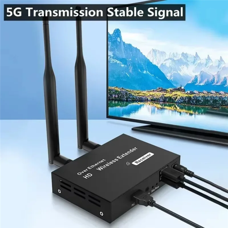 DIGIT-For Laptop TV Monitor Compatible 200M 1080P Wireless Extender HD Transmission Projector Video Extension