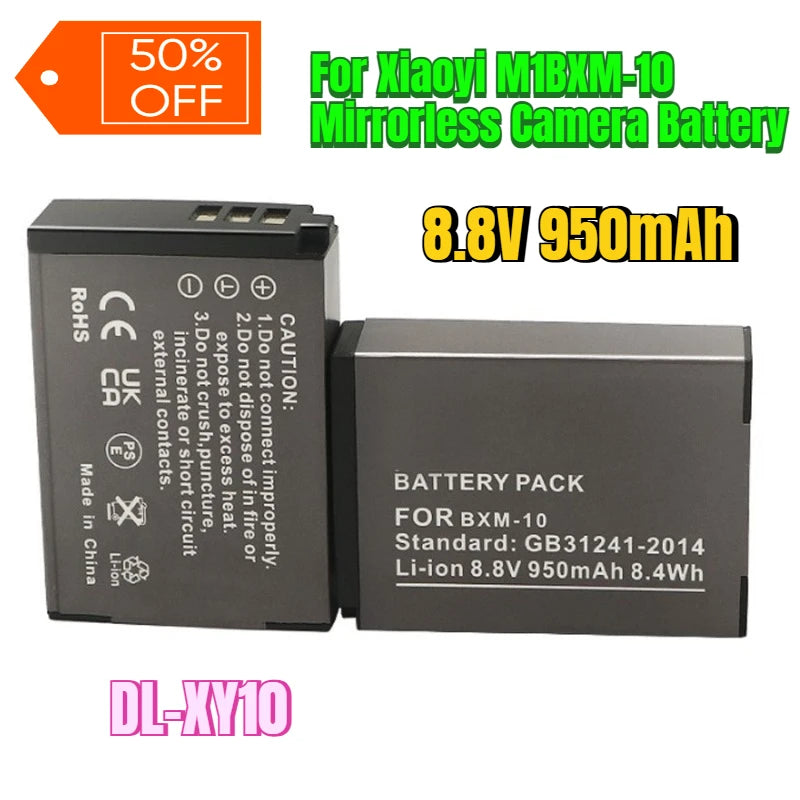 8.8V 950mAh for Xiaoyi M1BXM-10 Mirrorless Camera Battery