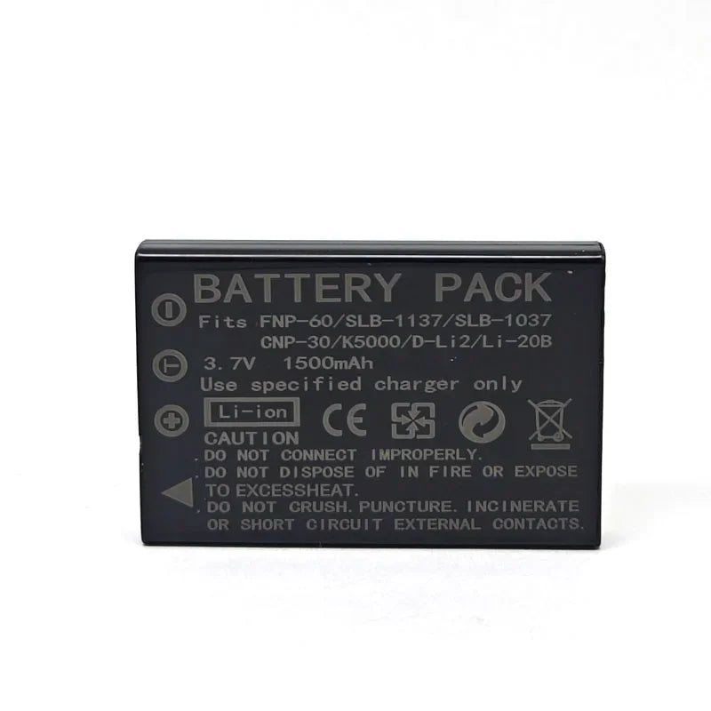 NP-60 NP60 SLB-1137 SLB-1037 CNP30 KLIC-5000 D-Li2 Li-20B Battery + Charger for Fujifilm F50I F501 F401 ZOOM F410 F601 F601Z