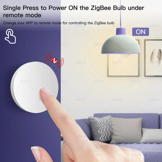 ZigBee Smart Push Button Wireless Switch Include Battery Ewelink App Remote Control Automation Scenario Switch work with Z2M