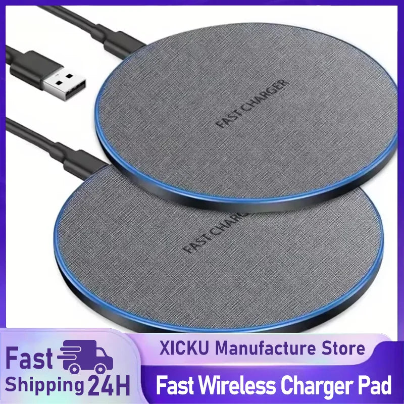 Wireless Charger Pad for Samsung Galaxy S24 S23 S22 iPhone 16 15 14 13 Pro Max Xiaomi Earphone Fast Induction Charging Station