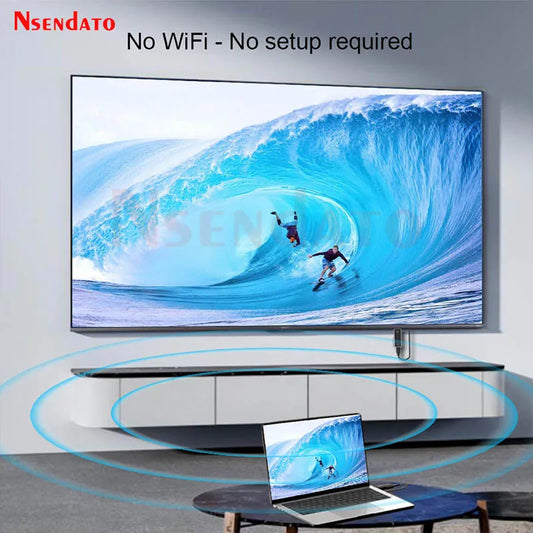 Wireless HDMI-Compatible Extender Video Transmitter Receiver 100M 1TX to 2RX Wifi Display TV Stick Dongle Adapter for PC TV