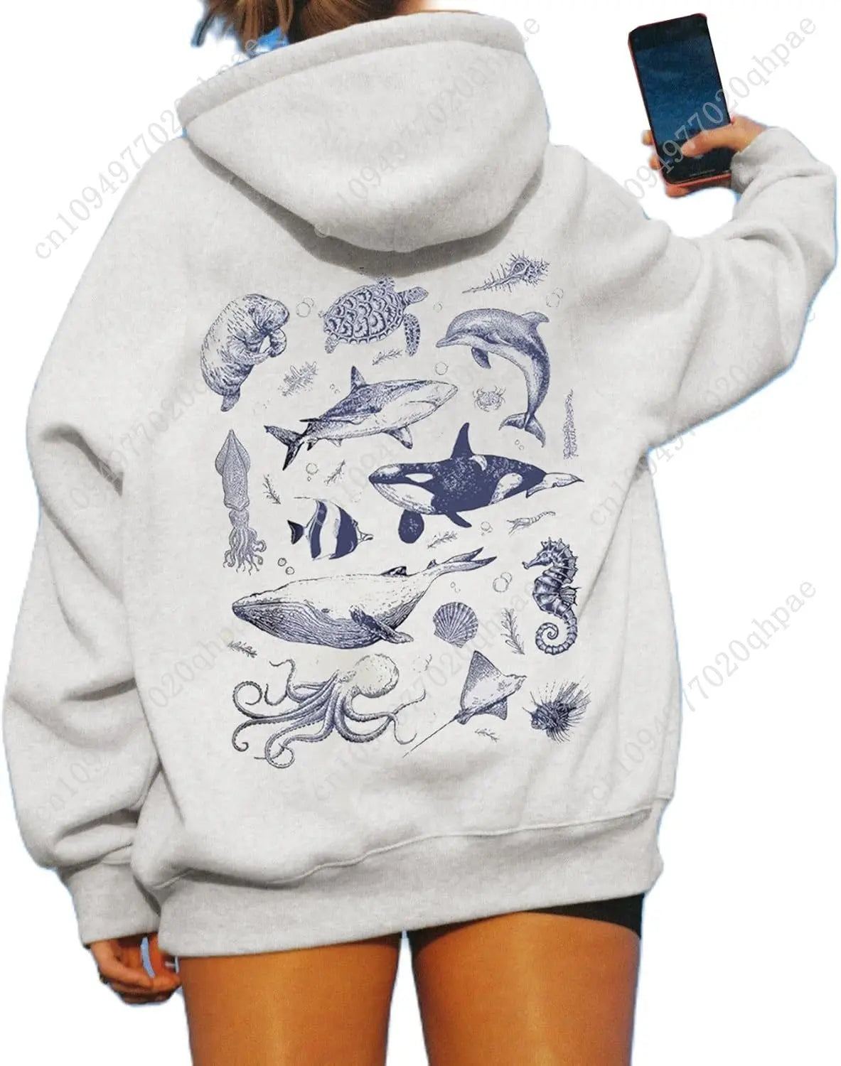 Cute Hoodies for Teen Girls Women Y2k Floral Graphic Oversized Sweatshirt Long Sleeve Aesthetic Preppy Clothes