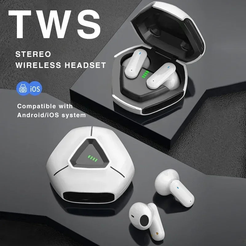 Bluetooth 5.2 Dual Stereo True Wireless Headphones Call Noise Cancellation LED Digital Power Display Touch Control Sports Earbud