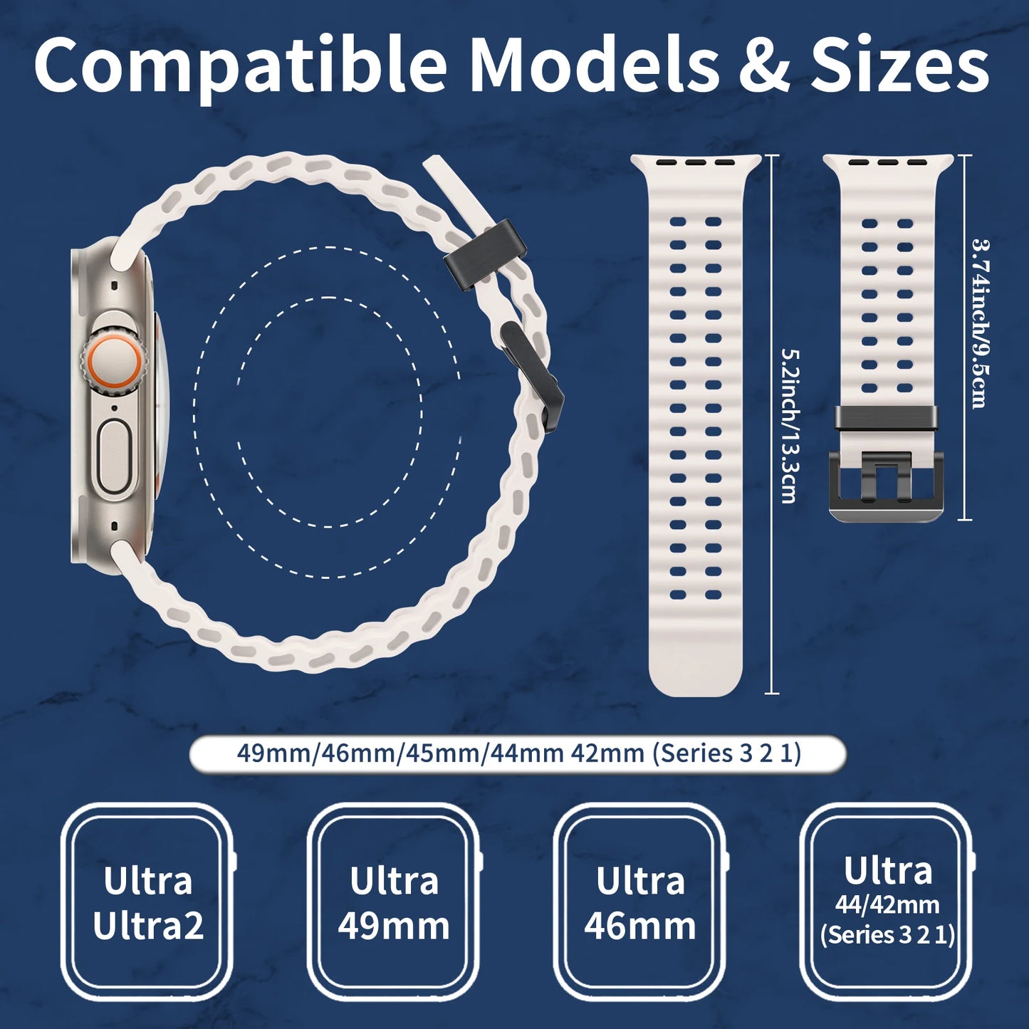 Sports Silicone Watch Strap For Apple Watch Ultra 2 49mm 46mm 45mm 44mm Watchband For iWatch Series 10 9 8 7 se Band Bracelet 