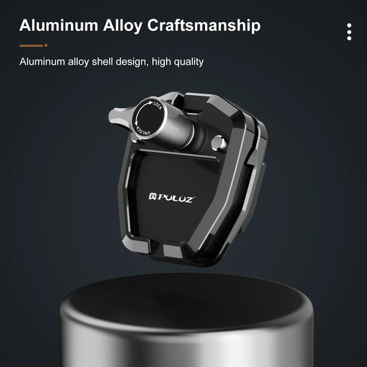 PULUZ Motorcycle Windshield Action Camera Mount Clip for GoPro Hero12 Black/DJI Osmo Action 4/ Insta360 X4/Ace Pro Action Camera