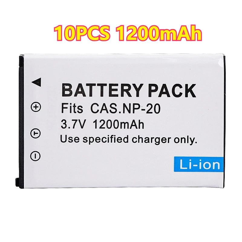 1200mAh CNP20 Battery for Casio NP-20 EX-Z70 Z75 S500 S720 S880 Z60 S2 S3 Camera Batteries