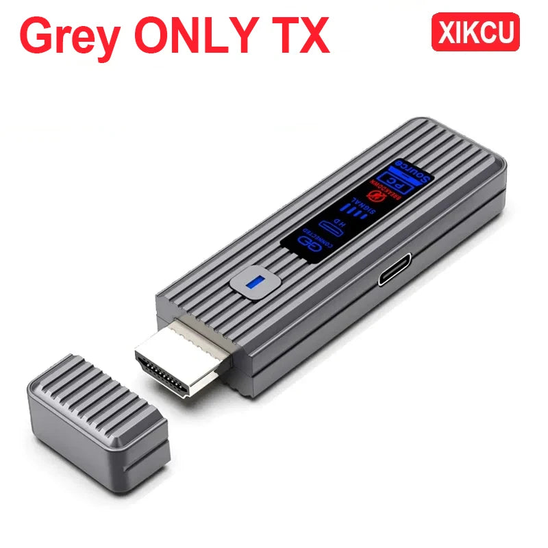 XIKCU Wireless HDMI-Compatible Video Transmitter and Receiver Extender TV Stick Dongle Adapter For Camera Laptop To Projector TV