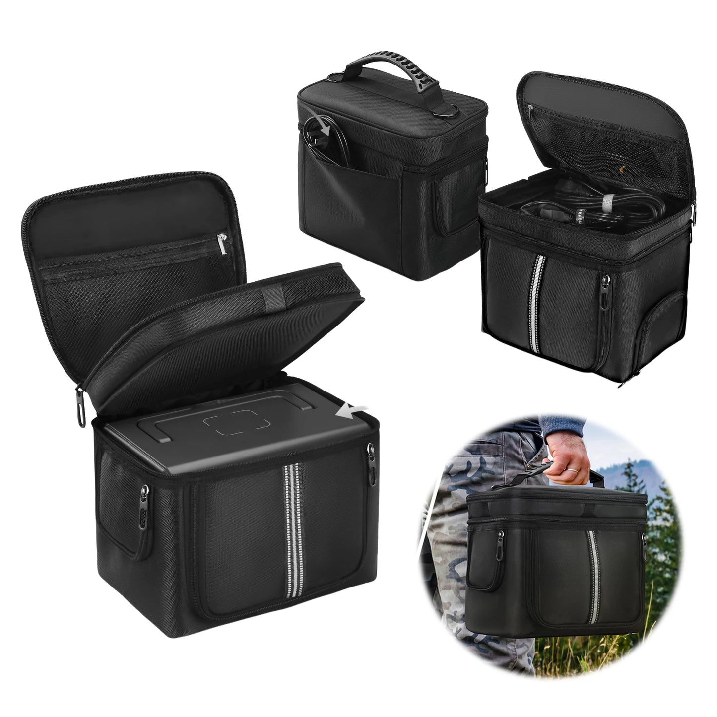 Portable Travel Case with Handle Travel Carrying Case Power Station Storage Case for BLUETTI EB3A 268Wh LiFePO4 Battery Backup