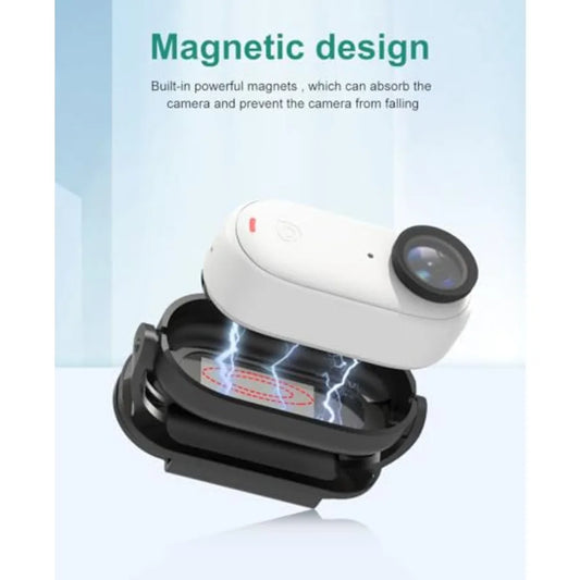 PULUZ Camera Cap Clip Magnetic Mounting Bracket for Insta360 GO3Clamp Quick Release Mount Hat Clip Attachable to Hat or Backpac