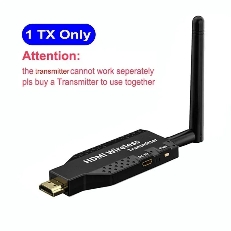 1080P 50M HDMI-Compatible Wireless Audio Video Transmitter Receiver Extender  for 1 TX-4 RX PS4 Camera Laptop PC to TV Monitor
