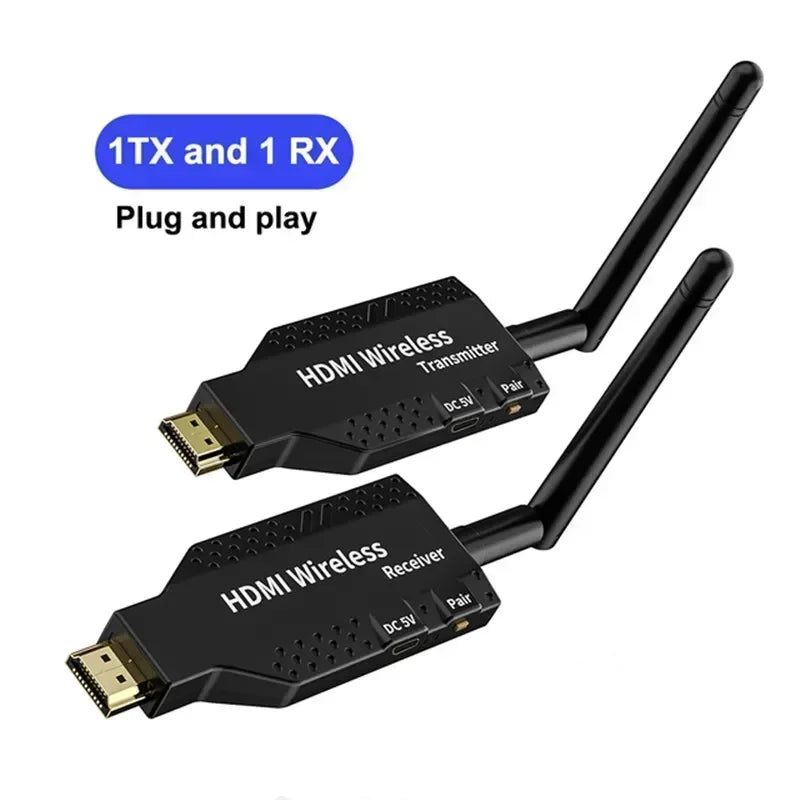 1080P 50M HDMI-Compatible Wireless Audio Video Transmitter Receiver Extender  for 1 TX-4 RX PS4 Camera Laptop PC to TV Monitor
