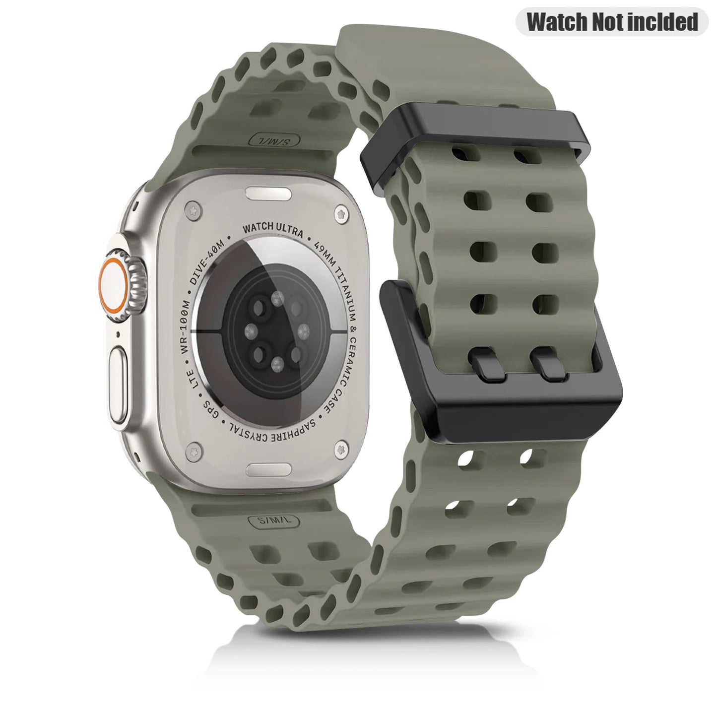 Sports Silicone Watch Strap For Apple Watch Ultra 2 49mm 46mm 45mm 44mm Watchband For iWatch Series 10 9 8 7 se Band Bracelet 