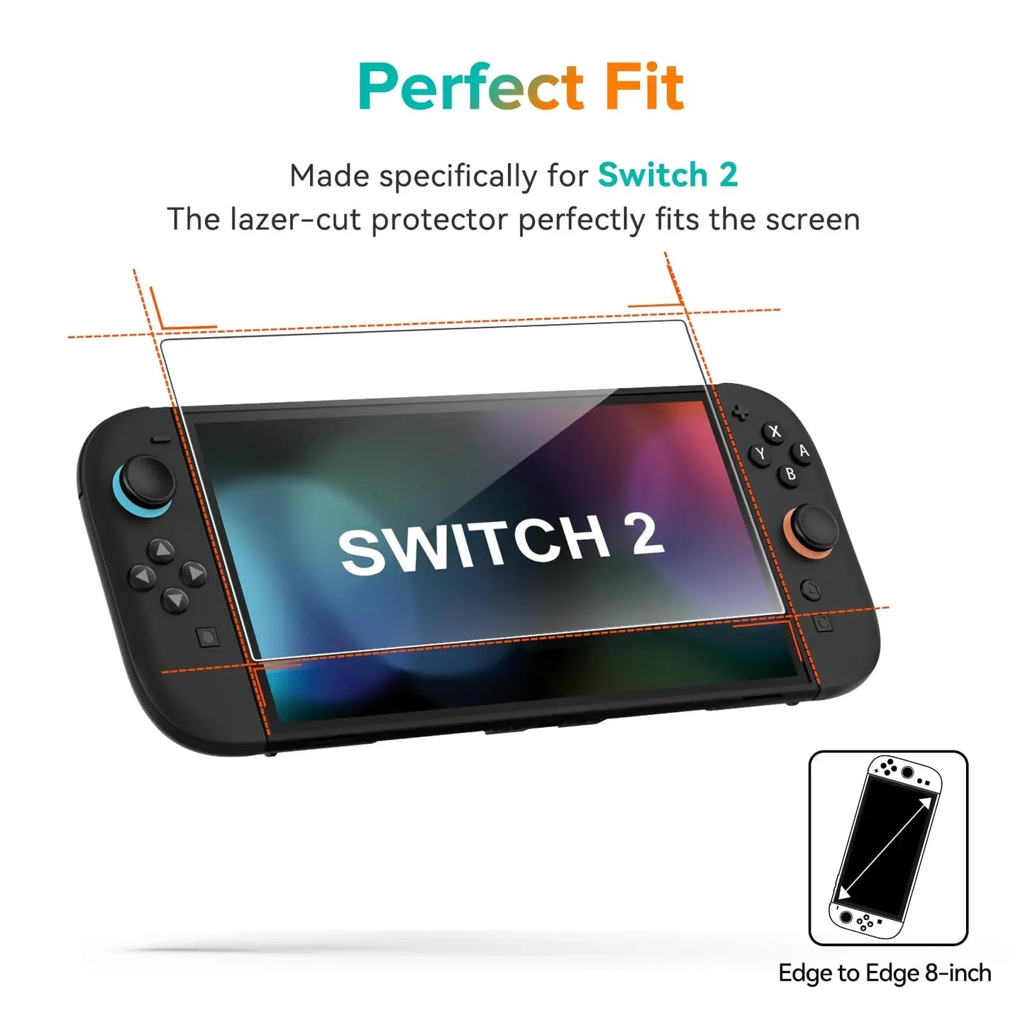 Screen Protector Tempered Glass for Switch Nintend 2 Model 2025,Transparent HD Clear Anti-Scratch Screen Protector Accessories