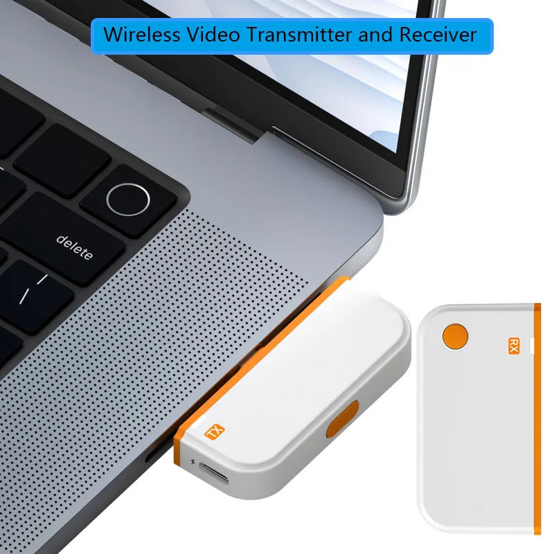 50M Type C Compatible Wireless Video Transmitter Receiver Extender Adapter TV Stick Dongle for Laptop PC Phone TV Monitor