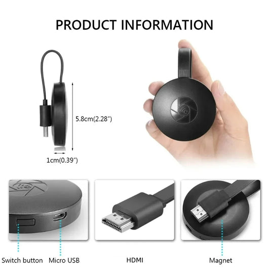 1080P G2 WiFi Dongle Wifi Display Receiver For Display HDMI Portable Miracast Dongle For TV Projector Android iOS Mirror Screen