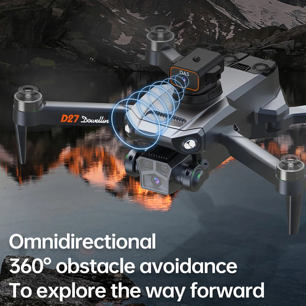 2025 New D27 GPS Drone with Screen Remote Control 5G Image Transmission 8K HD Camera Obstacle Avoidance Brushless FPV Flight 5KM