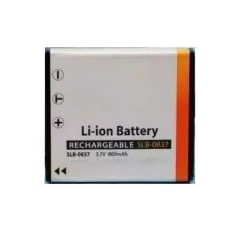 New 3.7V 860mAh High Quality Camera Battery SLB0837 SLB-0837 SLB 0837 + Charger for For SAMSUNG Digimax NV3 NV7 I5 I6 I50 L60