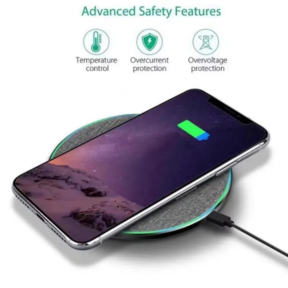 Wireless Charger Pad for Samsung Galaxy S24 S23 S22 iPhone 16 15 14 13 Pro Max Xiaomi Earphone Fast Induction Charging Station