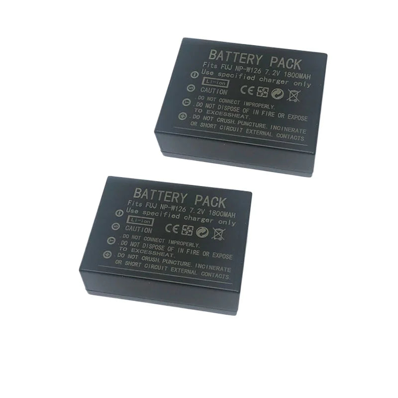 NP-W126 7.2V 1800mAh Camera Battery+Charger For Fujifilm XPro 1 2 3 XA1 XT1 XT2 XT3 HS33 HS50 XT20 XT30 XS10 XT100 XT200 XA5 XA7