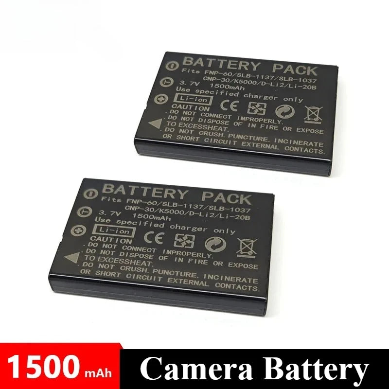NP-60 NP60 SLB-1137 SLB-1037 CNP30 KLIC-5000 D-Li2 Li-20B Battery + Charger for Fujifilm F50I F501 F401 ZOOM F410 F601 F601Z