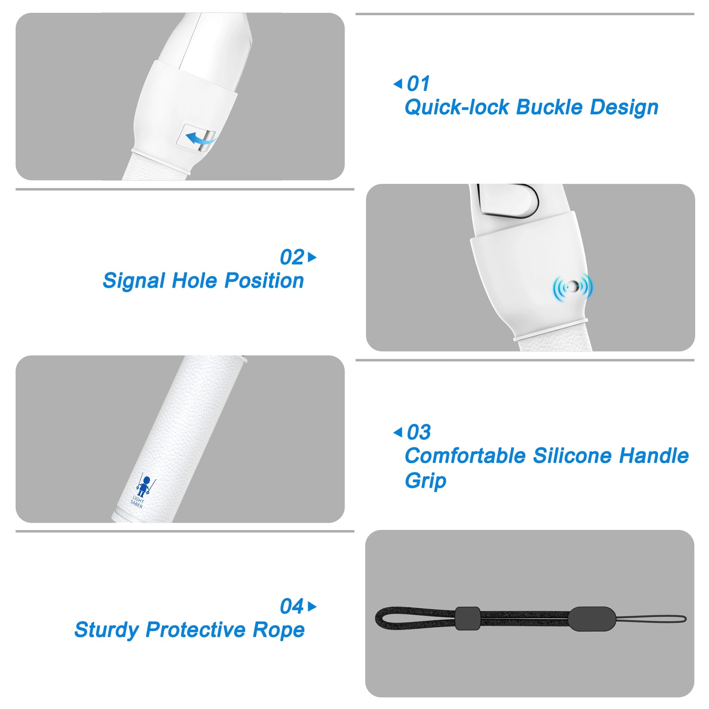 Controller Extensions VR Gorilla Long Arms Grips for Meta Quest 2/3/3S Saber Golf Club Baseball, Enhance VR Game Experience 