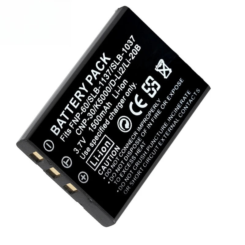 Replacement Camera Battery FNP60 3.7V 1800mAh for Fujifilm F50I F501 F601Z F401 F410 F601 SLB-1137 CNP-30 K5000 Li-20B NP-60
