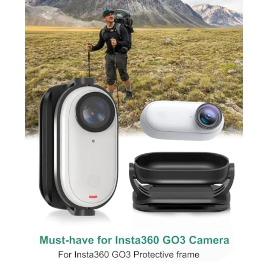 PULUZ Camera Cap Clip Magnetic Mounting Bracket for Insta360 GO3Clamp Quick Release Mount Hat Clip Attachable to Hat or Backpac